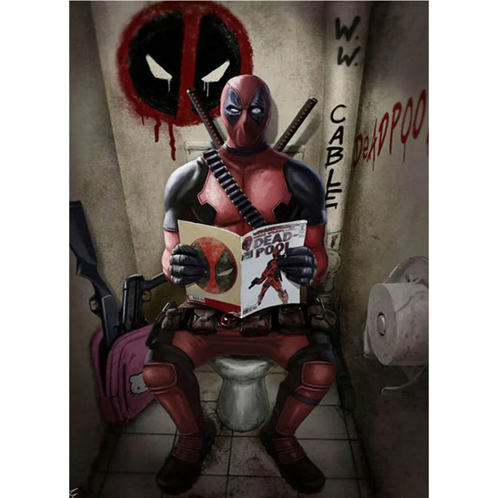 

Deadpool Superheroes multicolored diamond embroidery 5d diy diamond painting full square mosaic picture of rhinestones l235