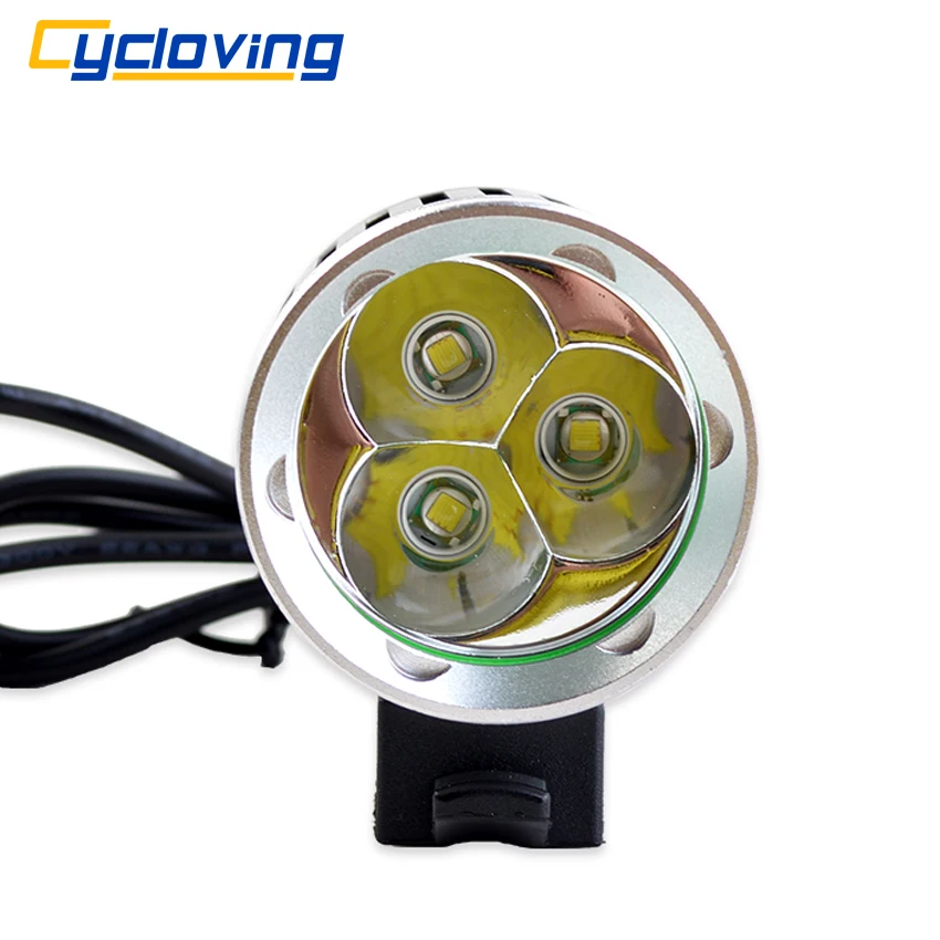 Cycloving 3T6 3800 Lumen XM-L 3T6 LED Bike Bicycle Light LED Light HeadLight 6400mah or 10000mah