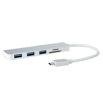 

5 In 1 Hub Adapter TYPE-C TO USB3.0+SD+Micro SD Adapter Hubs Compatible For MacBook Multiple Interfaces With TF Card Reader 1pcs