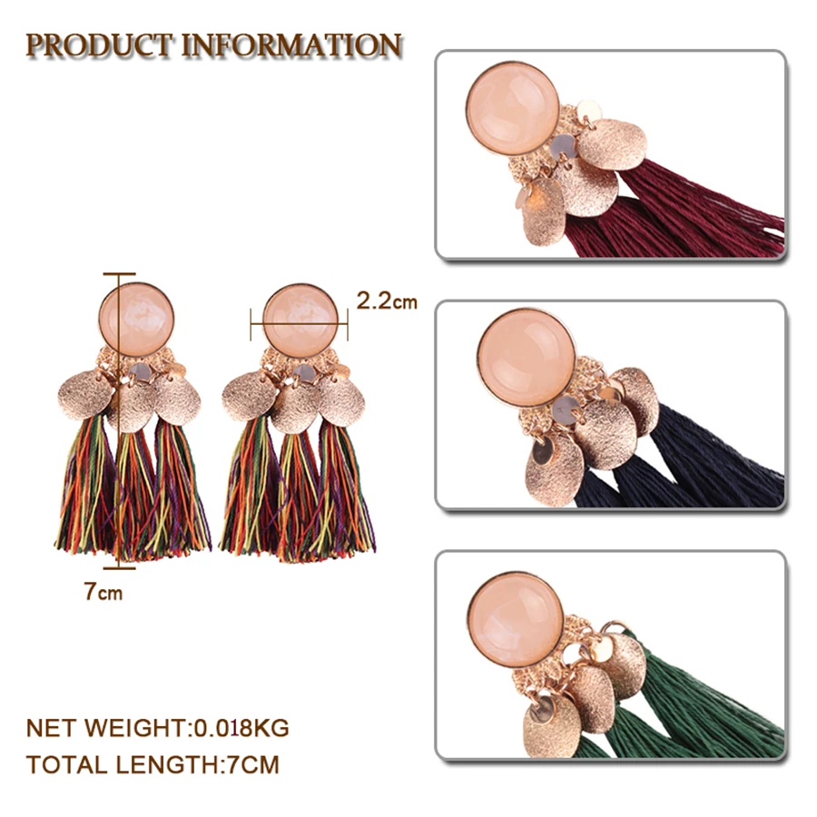 Best-lady-2017-New-Hot-Sale-Bohemian-Drop-Tassel-Earrings-for-Women-6-Colors-Fashion-Jewelry