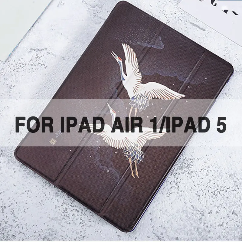 Чехол для нового iPad 9.7 дюймов Сова кран Retina окрашенные Стенд задняя крышка для iPad 2/3/ 4 мини мультфильм флип противоударный Fundas Капа пенал - Цвет: For ipad Air 1
