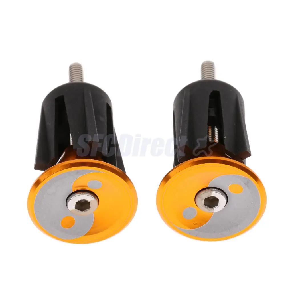 1 Pair Aluminum Alloy Bike Handlebar End Plugs Mountain Road Bicycle Cycling Handle Bar Grips Caps Stoppers 