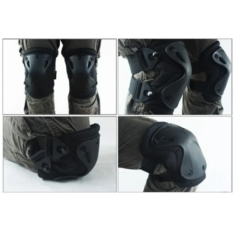 

4 pcs Knee Pads Protector Tactical Knee & Elbow Pads Set Gear Hunting Pad Knee Brace For Sport Cycling Protective Gear Set #3J#F