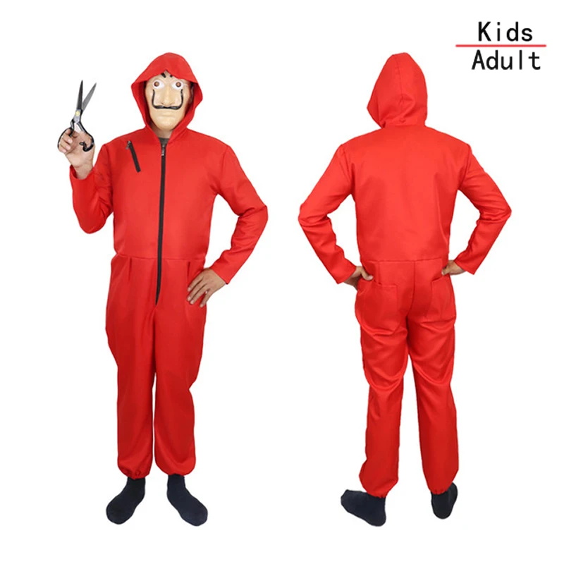 

Salvador Dali Movie Costume Money Heist The House of Paper La Casa De Papel Cosplay Halloween Party Costumes with Face Mask