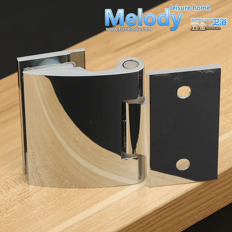 10-year Warranty Wall to Glass Offset Hinge for 8-12mm 5/16"-1/2" Thickness Glass Polished Chrome Shower Door Brass Hinge