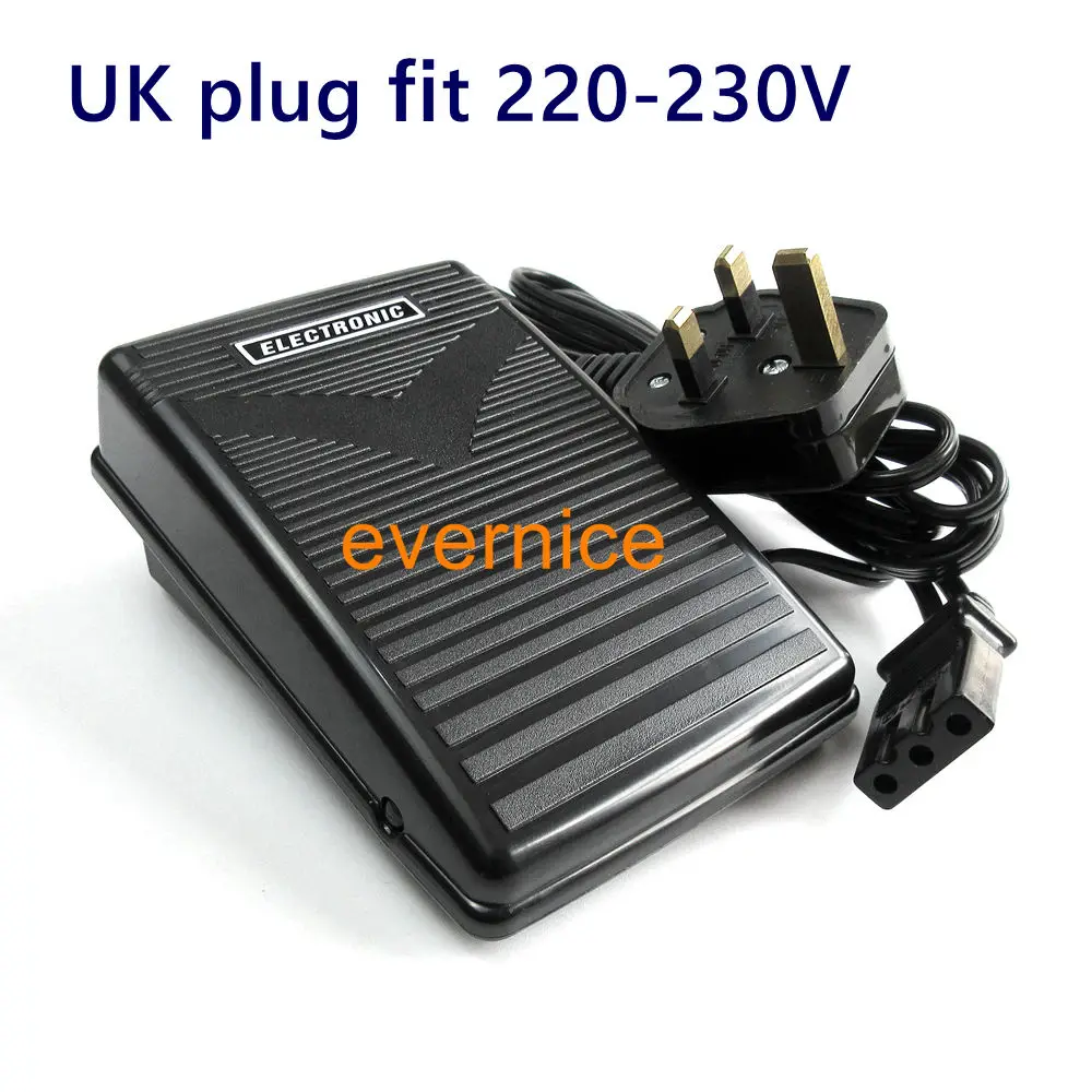 Uk Plug 220V Foot Pedal 319003 003 For Necchi Nelco Pfaff Babylock
