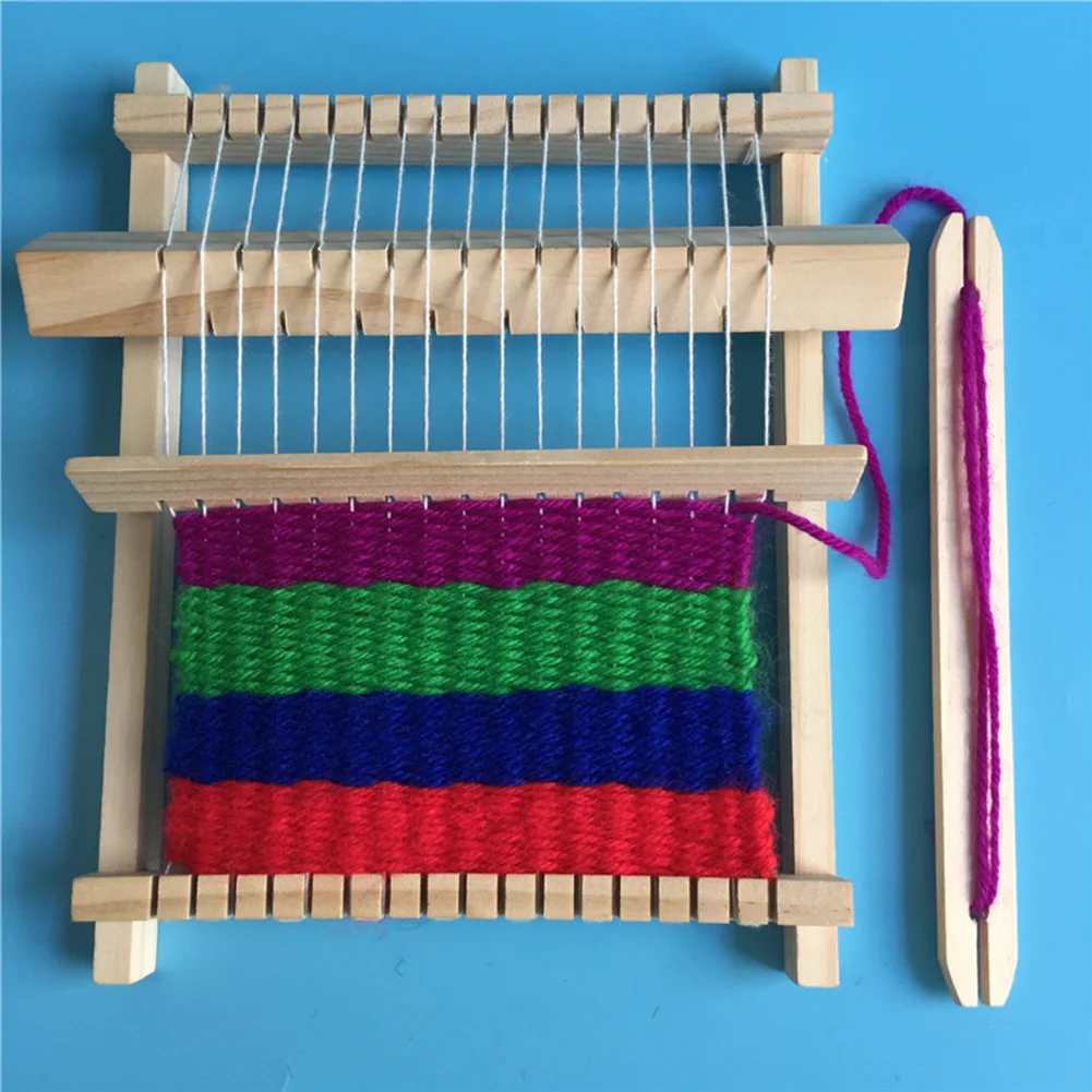 

Intelligence Develop Hand Eye Mini Operational Ability With Accessories Wooden Eaducational Hand Knitting Toy Kids Children Loom