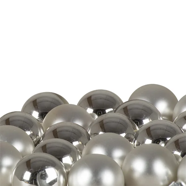 

Free Shipping Ornaments Christmas Xmas Tree Glass Baubles Decoration 25mm Balls Ornament - Silver Matt & Shiny, 1000/Pack