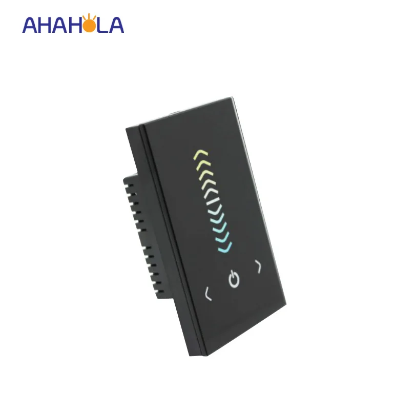 

US standard fixed on wall touch dimmer controller dc 12-24v 2 channel led strip dimmer 4A/channel