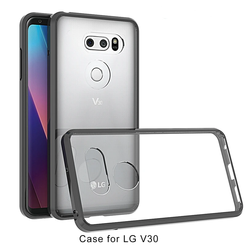 

Hybrid Shockproof Cover Air Cushion Frame Case For LG V30 6.0inch Acrylic Crystal Clear Back Shell Scratch Resistant Coating
