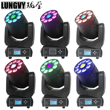 

Fast Shipping 6pcs/Lot 75w Spot 9*12w R/G/B/W/A/UV 6in1 Led Spot Wash Led Moving Head Light For Stage Dj Disco Laser Light