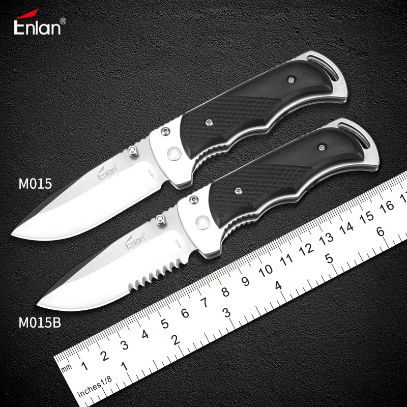 Enlan M015 маленький складной нож 8Cr13Mov шлифовальное лезвие HRC охотничьи ножи для