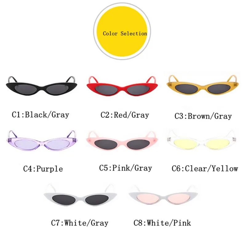 ZXWLYXGX милые сексуальные женские солнцезащитные очки CatEye, женские брендовые винтажные маленькие круглые солнцезащитные очки, женские Овальные очки UV400