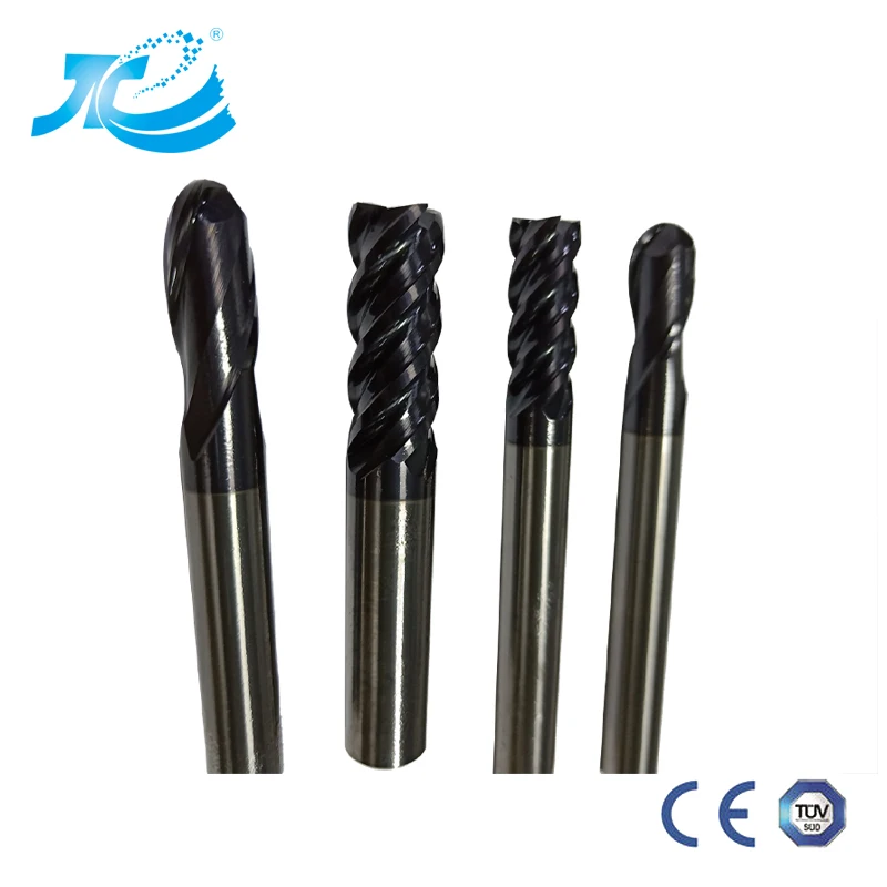 Более 1500USD скидка 20% Горячая продажа! Карбид 2 4Flutes HRC55 черный шар Концевая мельница