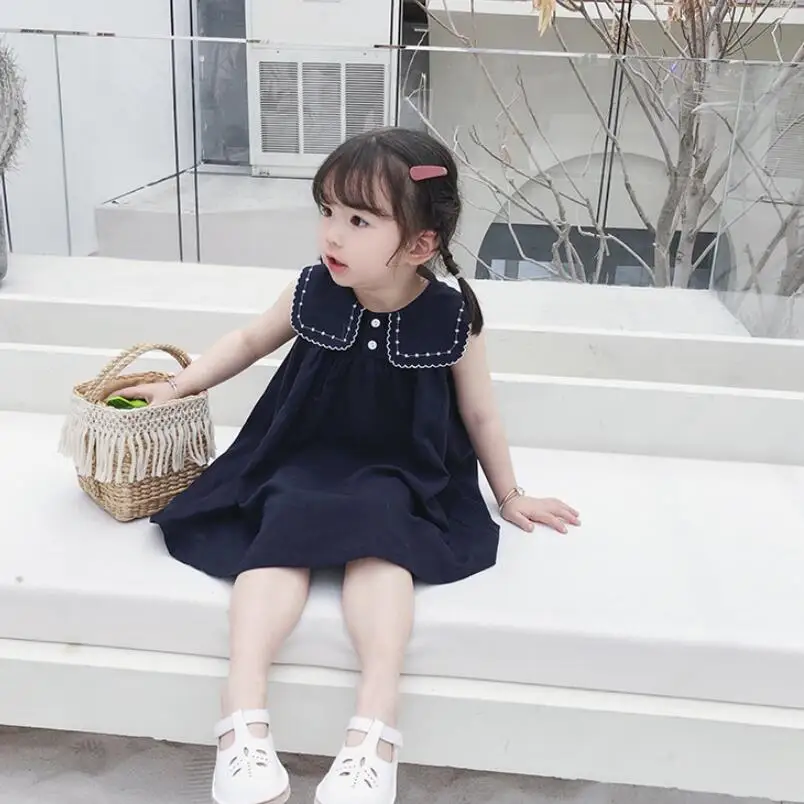 

2019 Girl Summer Dress Sundress Beach Vestido Sleeveless Baby Toddler Girl Children Clothes Kids Party Dresses For Girls Costume