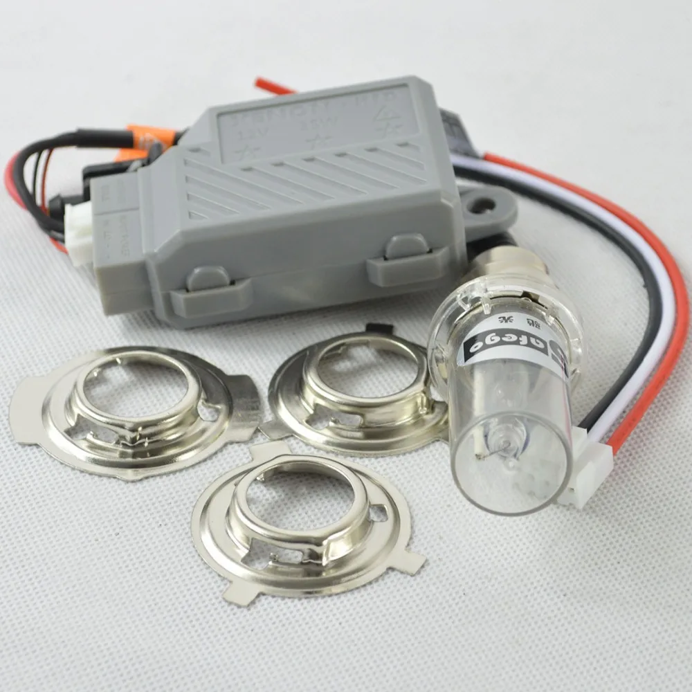 1set motorcycle hid lights xenon headlight bulbs H4 6000K bixenon moto