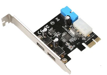 

50pcs New PCI Express USB 3.0 2 Ports Front Panel with Control Card Adapter 4-Pin & 20 Pin
