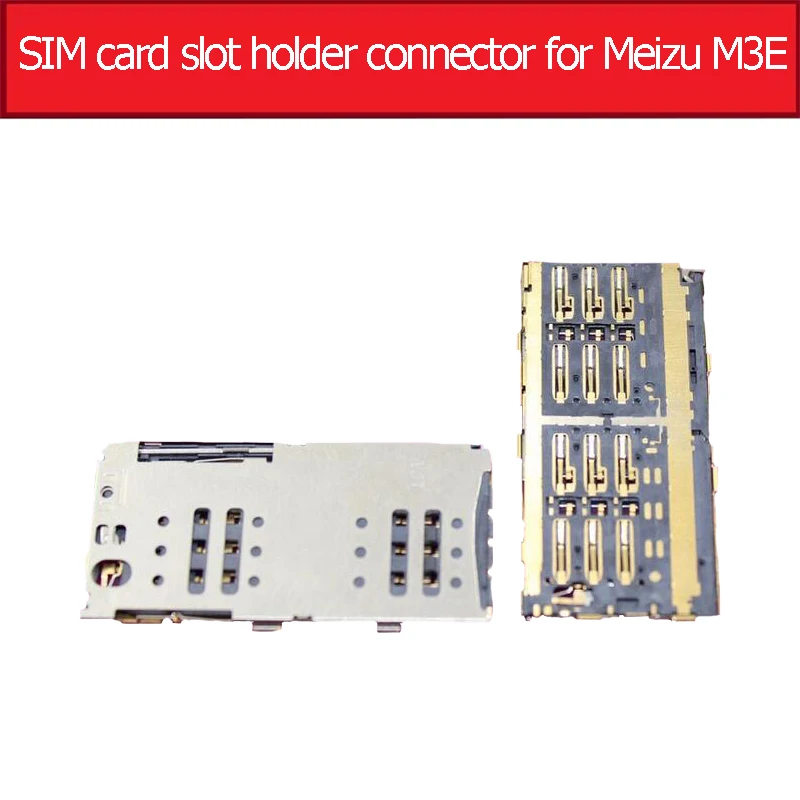 Slot Per Sim Card Originale Del Supporto Del Connettore Per Meizu M3E Sim Card Slot Socket Adattatore Per Meizu Blu Di Fascino Lettore Di Sim Vassoio 