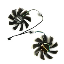 2x gpu fans VGA Cooler rx470 graphics card Fan as Replacement For Gigabyte RX480 Video Card RX 480/470 Cooling