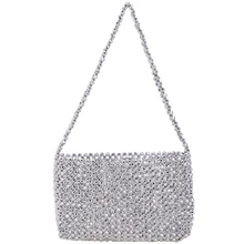 INS жемчужная сумка с бисером на плечо Женская винтажная Ретро Женская акриловая сумка Ins Летняя Пляжная сумка Прямая поставка