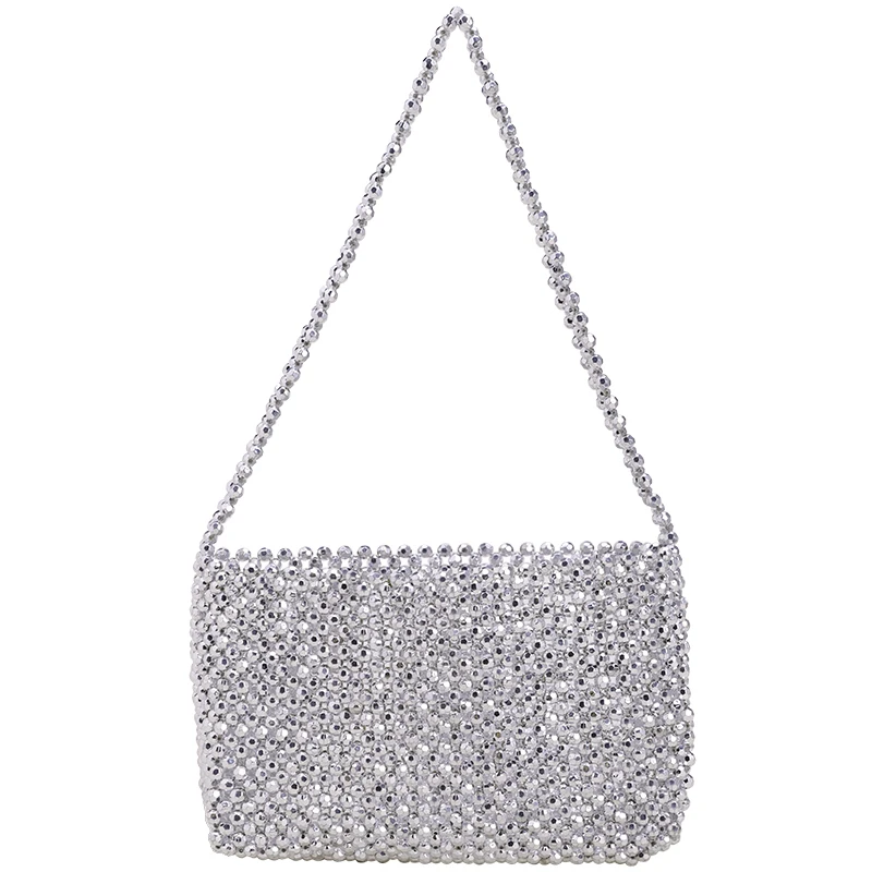 

INS Pearls Bag Beaded Shoulder Bag Women Vintage Retro Ladies Acrylic Bag Ins Summer Beach Bag Wholesale Dropshipping