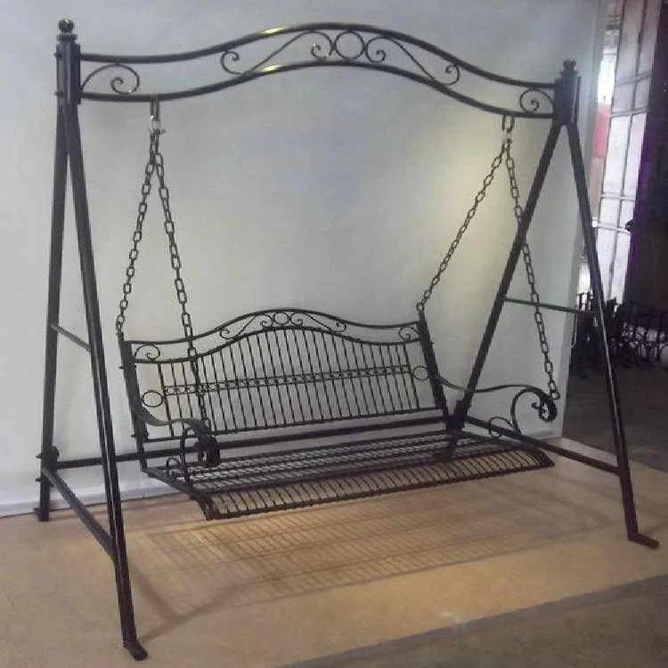 Fashion wrought iron outdoor swing casual swing floor chair noble