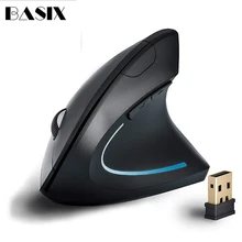 Basix беспроводная мышь 2,4 ГГц эргономичный дизайн вертикальная мышь 1600 dpi 6 кнопок USB Finger игровая мышь для ПК ноутбук Настольный