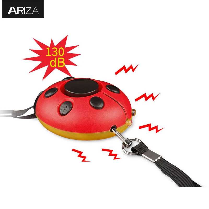 

Ariza Portable personal security alarm self defense supplies emergency panic alarm keychain alarm with LED light for women kids
