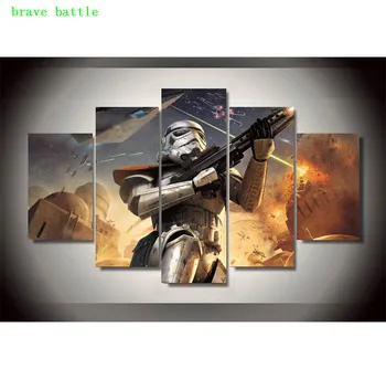 

Star Wars Battlefront 5 Pieces Canvas Painting Print Living Room Home Decor Modern Wall Art Oil Painting Poster