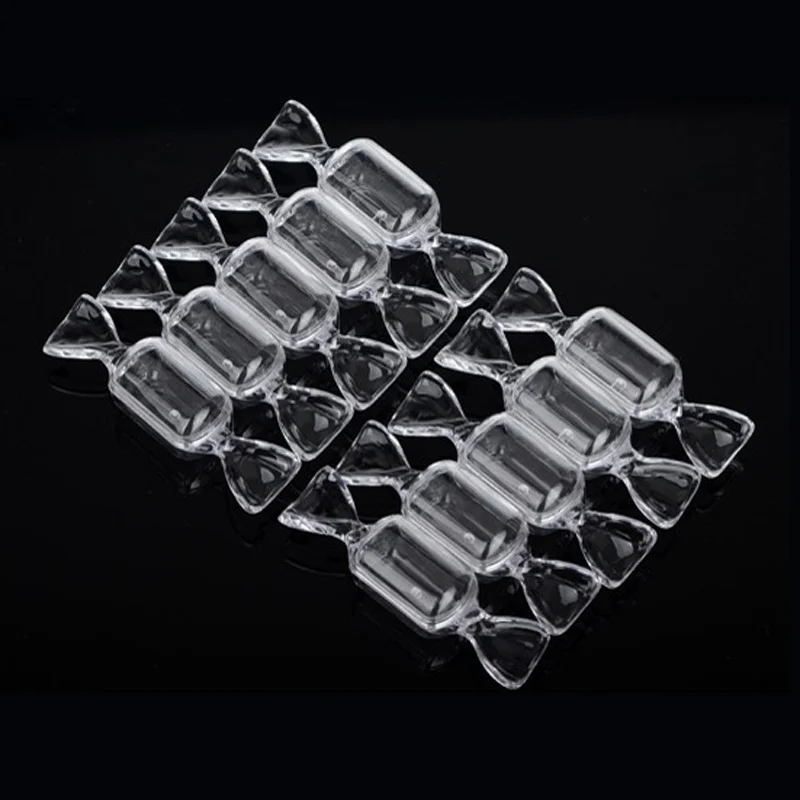 

10 pcs High Quality Transparent Clear Plastic Sweet Shaped Candy Boxes Case Storage Container New