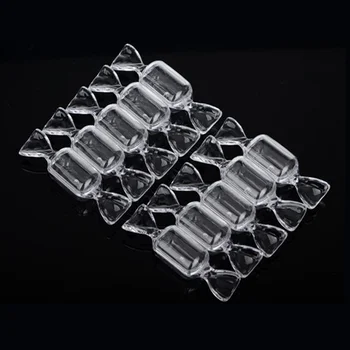 

10 pcs High Quality Transparent Clear Plastic Sweet Shaped Candy Boxes Case Storage Container New