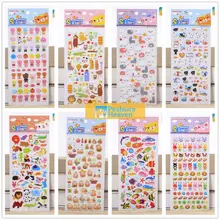 8pcs lot Korea Styling Kawaii 3D Cartoon Animal Estate zoo PVC Diary Bubble Stickers Decorative For