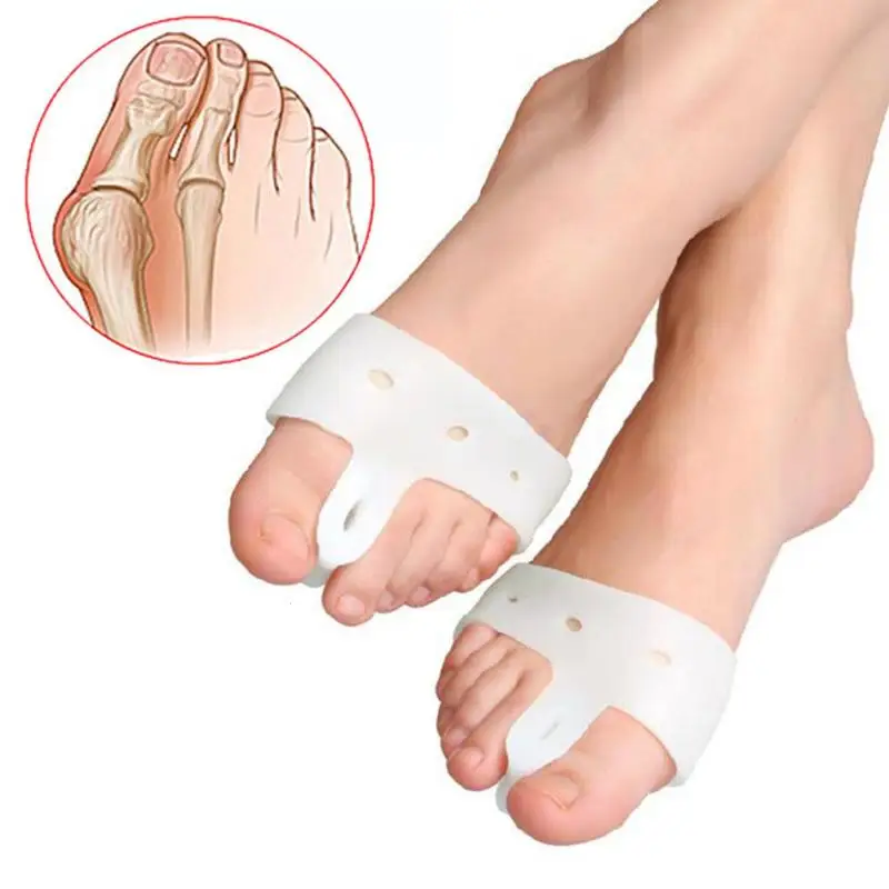 

1 pair Silicone Gel foot fingers Toe Separator thumb valgus protector Bunion adjuster Hallux Valgus Guard feet care Z3
