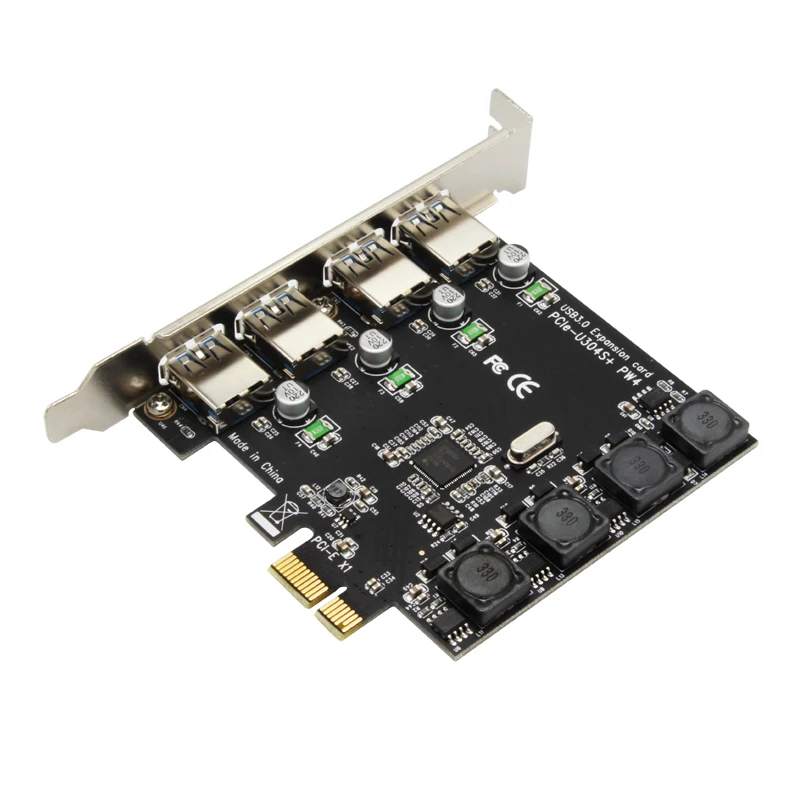 Adaptador de Placa de Expansão Usb 3.0 Portas 5gbps Pci-e Pci Express Pcie x1 x4 x8 X16 Port para Win 10 Cartões para acréscimos - Imagem 4