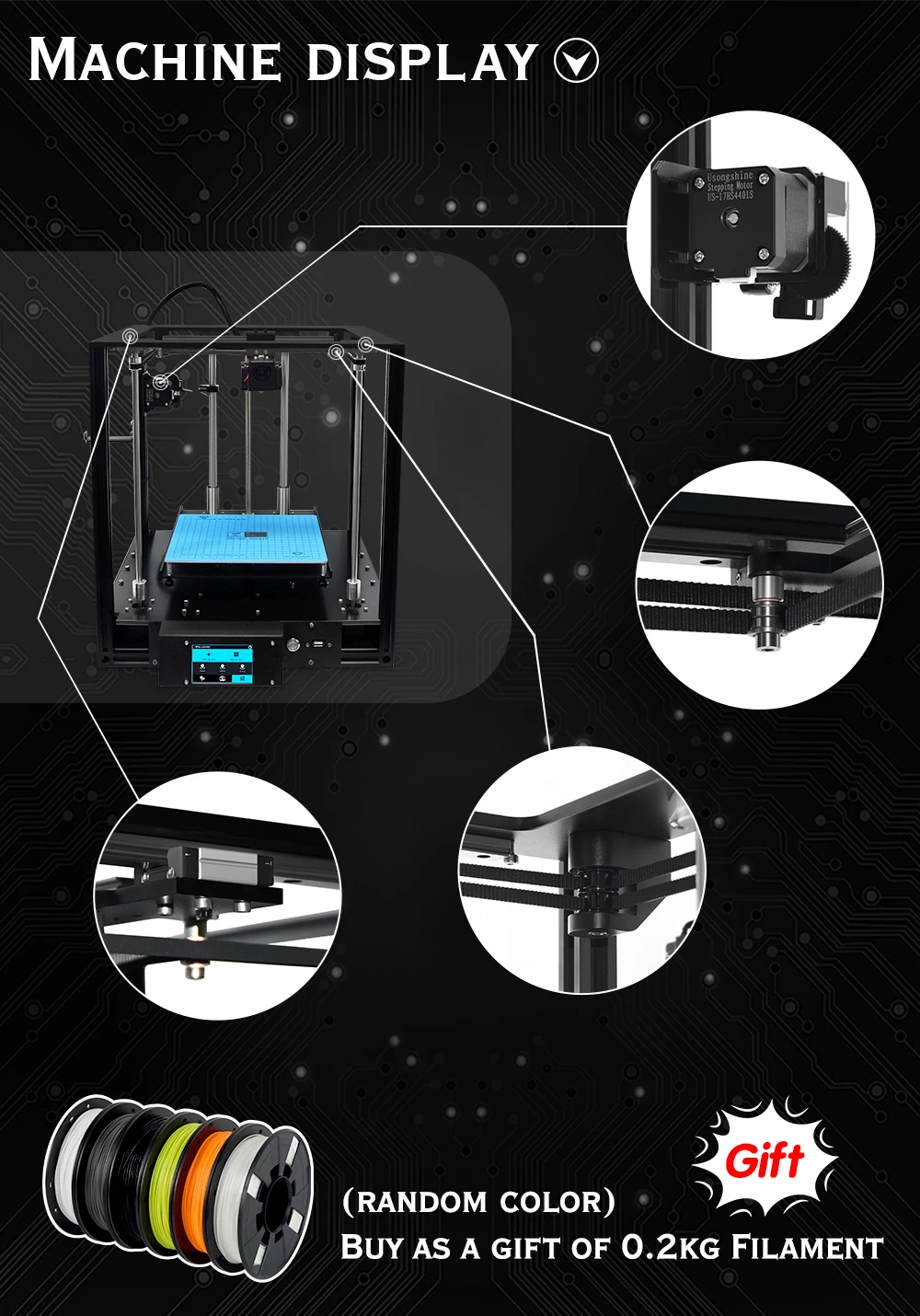 Два дерева 3d Принтер Высокоточный сапфир S CoreXY алюминиевый профиль рама большая площадь комплект Core XY конструкция автоматический выравнивание