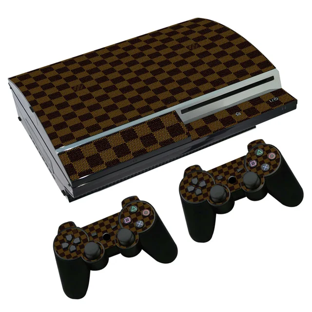 Cheap OSTSTICKER Checked Vinyl  Skin Sticker for sony playstation 3 Fat for PS4 Fat sticker China manufacturer 