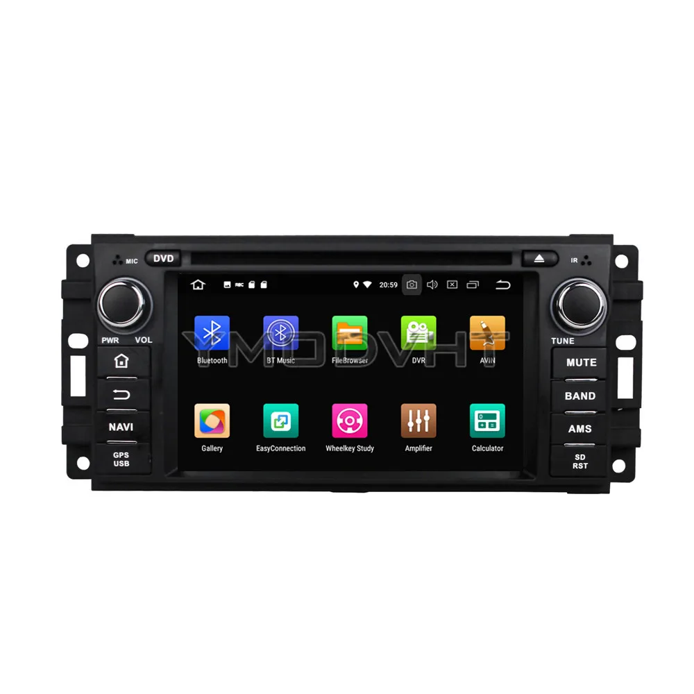 Excellent YMODVHT 7inch Android 8.0 Octa Core 4GB Car DVD Radio For Chrysler/for JEEP Sebring/300C/Grand Cherokee/Compass/Wrangler/Journey 2