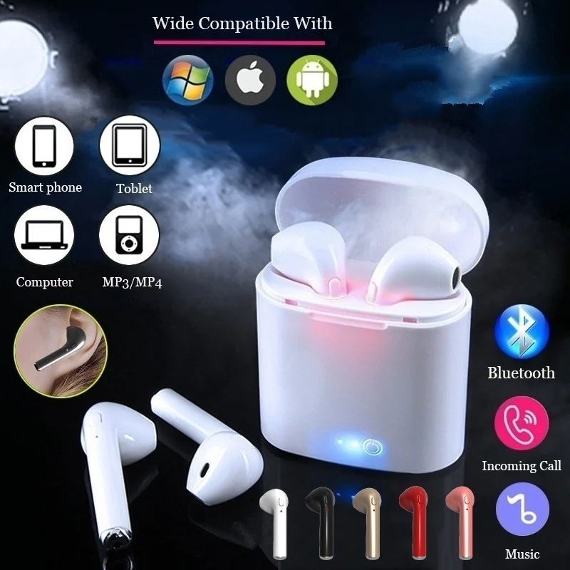 

i7s Tws Wireless Bluetooth Earphone Headphone Stereo Earbud Headset With Charging Box Mic PK I9 I10 I11 Headphone