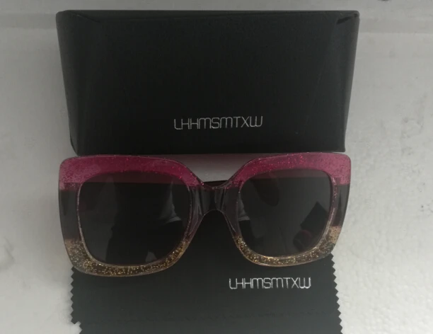 2018 Oversized Square Sunglasses Women G Brand Designer Multi Red green Sun Glasses For Women Eyewear Ladies Goggles Shades  