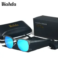 2019 VIAHDA мужские классические Поляризованные солнцезащитные очки для пилота солнцезащитные очки UV400 защита