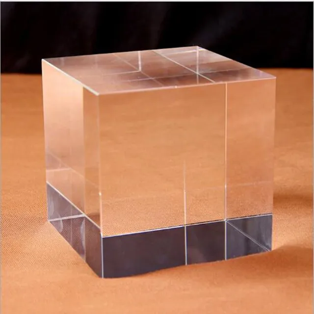 Fermacarte In Vetro Trasparente - Quadrato 81x81 Mm