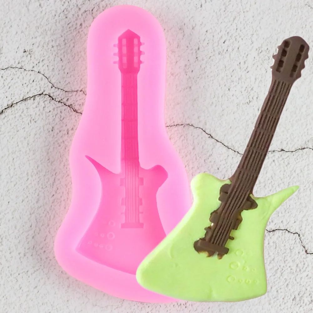 

Violin Guitar Silicone Fondant Molds Cake Decorating Tools Kitchen Baking Candy Clay Cupcake Chocolate Gumpaste Moulds