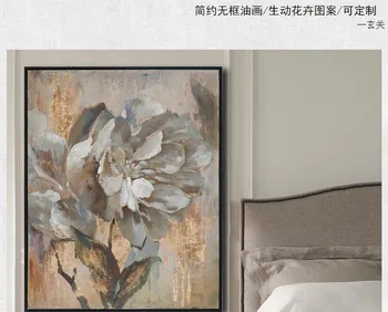 

Peony Flower Blossom Painting Picture 100% Hand Painted Abstract Hand-painted Furnishing Restaurant Oil Painting On Canvas