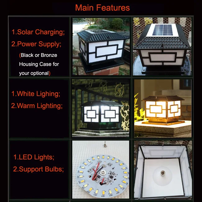 Fonte de Alimentação para Uso Luz ao ar Alta Qualidade Solar Pilar Lâmpada Led Jardim Livre Suporte Duplo w - t Preto ou Bronze Habitação 1p 3 de alimentação para uso duplo w t preto ou bronze habitação 1p