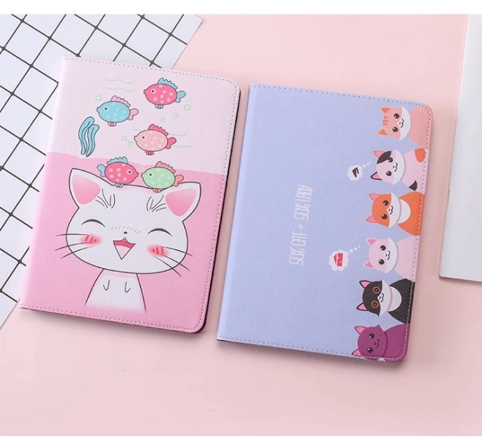 

Caroon Cats Magnet Flip Cover For iPad Air Air2 Mini 1 2 3 4 Tablet Case cover for New iPad 9.7 Retro stander For iPad 2 3 4