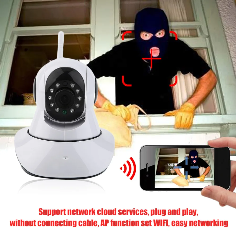 

Wireless Intelligent Network Camera 5200 720P/5200S 960P IP Camera Smartphone Remote Monitoring Security EU Plug
