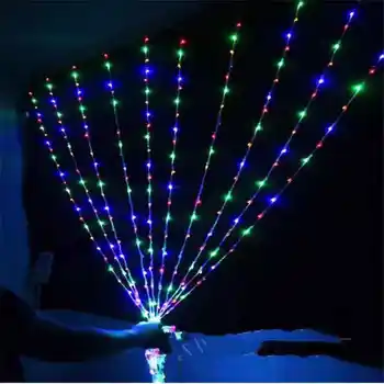 

6X3M 640 LED Waterfall Curtain Icicle String Light Meteor Shower Rain Effect String Light Holiday Christmas Wedding Party Lights