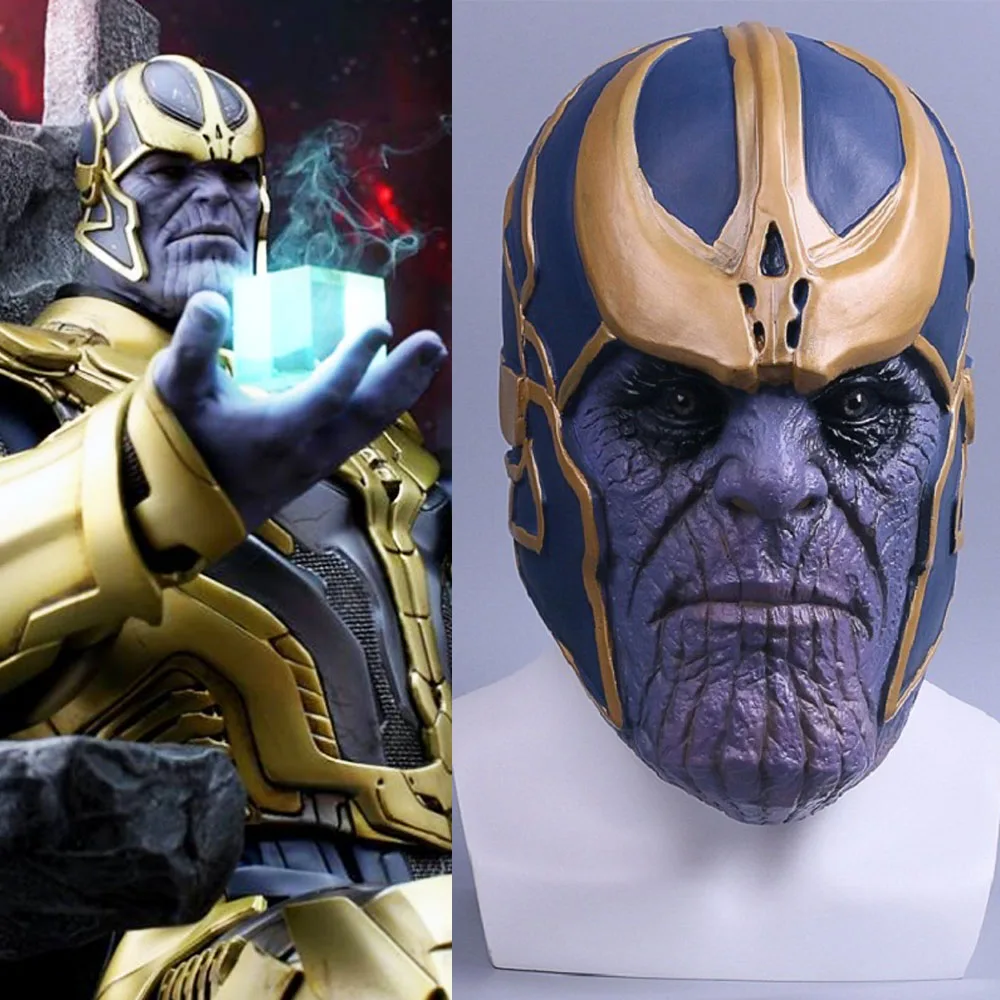 2018 Avengers Infinity War Mask Cosplay Thanos Mask Full Latex Halloween Helmet