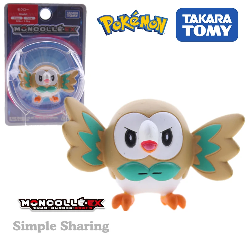 Takara Tomy Tomica Figurines Pokemon Ex Asia 11 Rowlet Kit De Modeles De Poche Monstre Dessin Anime Oiseau Miniature Jouets Pour Bebe En Resine Aliexpress