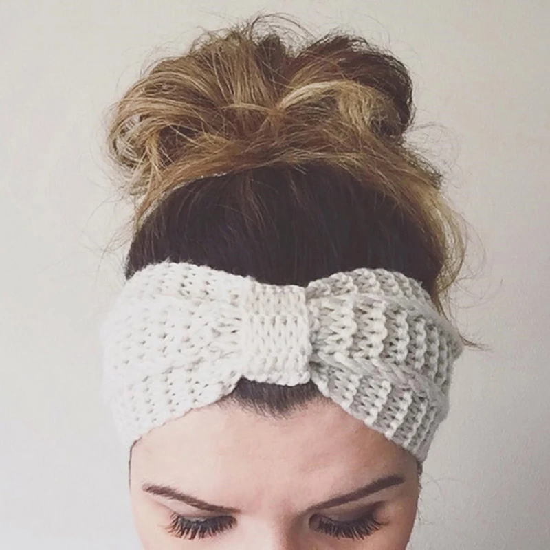 

Women's Fashion Winter Wool Warm Knitted Hats Solid Color Ear Protect Cap 2019 New Female Skullies Beanies Hair Accessories Hat